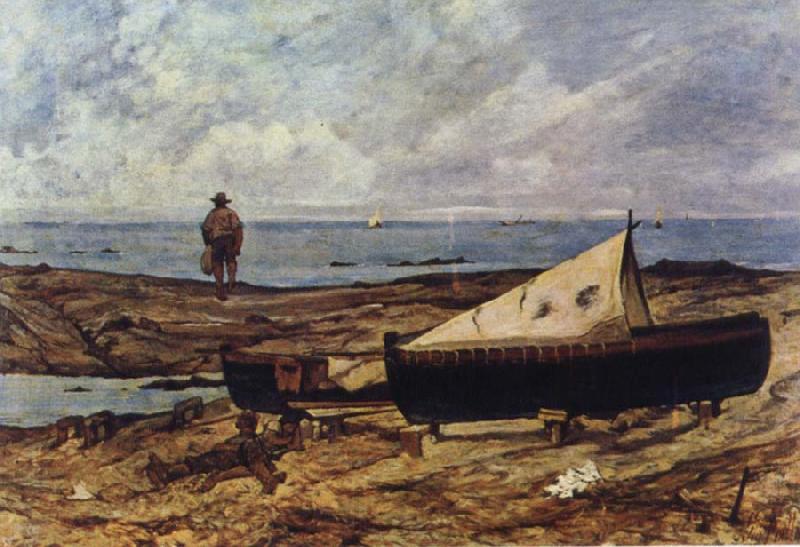 Giovanni Fattori On the Beach Norge oil painting art